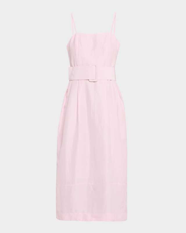 Artichoke Sleeveless Belted Midi Dress
